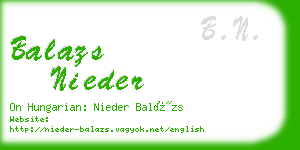 balazs nieder business card